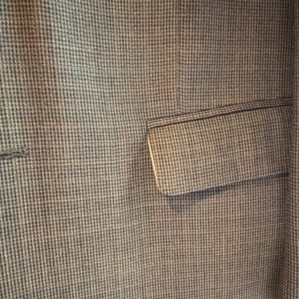 Ralph Lauren 42R Houndstooth Sport Coat - Blazer - Tan, Dark Brown     ‎  4039 - Picture 4 of 16